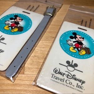 Walt Disney vintage luggage tags - sold as a pair.